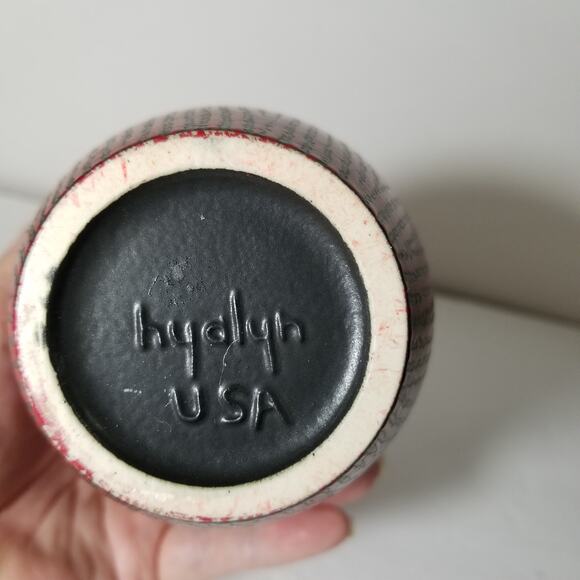 Hyalyn USA red ceramic vase (1.1162) - Picture 5 of 15